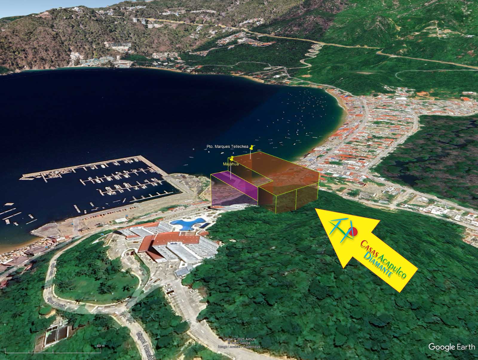 Terreno Puerto Marqués Majahua y Tellechea - Vista aérea 2
